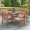 Pembroke Teak with Cushions 7 Piece Dining Set + 59 in. D Table