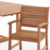 Pembroke Teak with Cushions 7 Piece Dining Set + 67-87 x 47 in. Extension Table