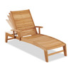 Pembroke Natural Stain Solid Teak With Cushion Chaise Lounge