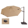 Tempo 13 ft. LED Solar Aluminum Cantilever Umbrella