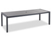 Miami Dark Grey Aluminum 72-96 x 39 in. Extension Dining Table -