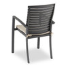 Miami Dark Grey Aluminum with Plastic and Cushion Dining Chair -