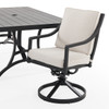 Hill Country Aged Bronze Aluminum and Cushion 7 Piece Combo Dining Set + 72 x 42 in. Table -