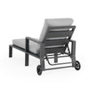 Montecito Charcoal Aluminum with Cushions Chaise Lounge