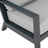 Montecito Charcoal Aluminum with Cushions Sofa
