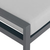 Montecito Charcoal Aluminum with Cushion Ottoman