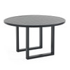 Chelsea Textured Black Aluminum 52 in. D Dining Table