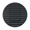 Chelsea Textured Black Aluminum 52 in. D Dining Table