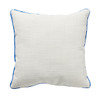 Blue Dahlia Jacquard 18 in. Sq. Throw Pillow