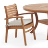 Warwick Teak with Cushions 7 Piece Dining Set + Bristol 59 in. D Table