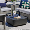 Charcoal Concrete 30 in. Sq. Rounded Corner Coffee Table