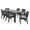 Montauk Polymer with Cushions 7 Piece Dining Set + 84 x 44 in. Table