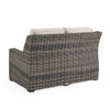 Tangiers Canola Seed Outdoor Wicker with Charmer Limestone Cushions Loveseat