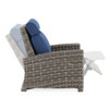Sonoma Husk Outdoor Wicker with Cushions 3 Piece Recliner Set + 32 x 18 in. Side Table
