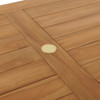 Westport Teak with Cushions 7 Piece Armless Dining Set + Oxford 71 x 36 in. Table