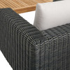 Laguna Smoke Outdoor Wicker with Cushions 3 Piece Swivel Sofa Group + Loveseat and Swivel Glider Club Chair