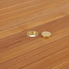 Warwick Teak with Cushions 5 Piece Dining Set + Oxford 48 in. D Table