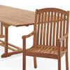 Eastchester Teak with Cushions 9 Piece Dining Set + Bristol 87-118 x 47 in. Extension Table