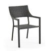 Terrace Dark Elm Outdoor Wicker with Cushions 5 Piece Dining Set + 42 in. Sq. Table