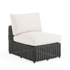 Laguna Smoke Outdoor Wicker with Cast Pumice Cushions 7 Piece Sectional + 56 x 29 in. Coffee Table