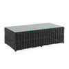 Laguna Smoke Outdoor Wicker with Cast Pumice Cushions 7 Piece Sectional + 56 x 29 in. Coffee Table