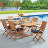 Westport Teak with Cushions 7 Piece Arm Dining Set + Bristol 67-87 x 47 in. Extension Table Westport Teak with Cushions 7 Piece Arm Dining Set + Bristol 67-87 x 47 in. Extension Table