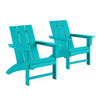 Modern Turquoise 2 Piece XL Adirondack Chairs