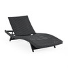 Terrace Outdoor Wicker with Cushions 3 Piece Contour Chaise Set + 32 x 18 in. Side Table