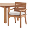 Castello Teak with Cushions 5 Piece Dining Set + 48 in. D Table