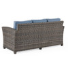 Venice Silver Oak Outdoor Wicker + Cushions Sofa