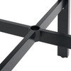 Chelsea Textured Black Aluminum 48 in. D Bar Table
