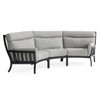 Siena Coal Aluminum with Panama Stone Grey 3 Piece Sectional