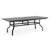 Siena Coal Aluminum with Sailing Seagull Cushions 9 Piece Dining Set + 88-128 x 44 in. Extension Table