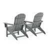Lakeside Polymer 2 Piece Set Adirondack Chairs