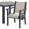 Montauk Polymer with Sling 5 Piece Dining Set + 44 in. Sq. Table