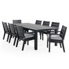 Montauk Polymer with Cushions 9 Piece Dining Set + 96 x 44 in. Table