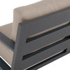 Montecito Charcoal Aluminum with Cushions 4 Piece Swivel Loveseat Group + 48 x 26 in. Coffee Table