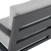 Montecito Charcoal Aluminum with Cushions 4 Piece Loveseat Group + 48 x 26 in. Coffee Table