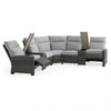 Rio Silver Oak Outdoor Wicker with Cushions 3 Piece Sectional