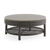 Rio Silver Oak Outdoor Wicker with Cushions 4 Piece Sectional + 42 in. D Coffee Table