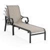 Key West Rustic Bronze Aluminum with Sling 3 Piece Chaise Lounge Set + 24 in. D End Table