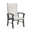 Fairmont Rustic Bronze Aluminum with Site Linen Sling 7 Piece Combo Dining Set + 82 x 41 in. Table