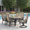 Key West Rustic Bronze Aluminum with Sling 7 Piece Combo Dining Set + 82 x 41 in. Table