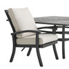 Fairmont Rustic Bronze Aluminum with Cushions 9 Piece Dining Set + 66 in. Sq. Table