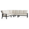 Fairmont Rustic Bronze Aluminum with Cushions 4 Piece Sectional