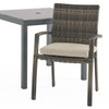 Sonoma Outdoor Wicker with Cushions 3 Piece Bistro Set + 33 in. Sq. Table