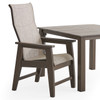 Savannah Mocha Polymer with Augustine Oyster Sling 5 Piece Dining Set + 44 in. Sq. Table