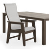 Savannah Mocha Polymer with Augustine Oyster Sling 9 Piece Dining Set + 96 x 44 in. Table