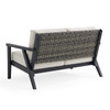 Nantucket Black Polymer and Wicker with Cushions Loveseat