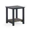 Nantucket Black Polymer 3 Piece Porch Rocker Set + 20 x 16 in. Side Table